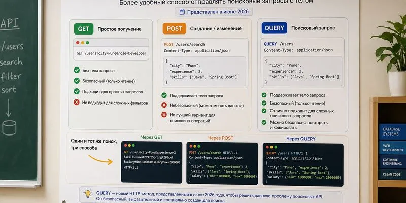 HTTP QUERY: безопасные запросы с телом для сложных выборок