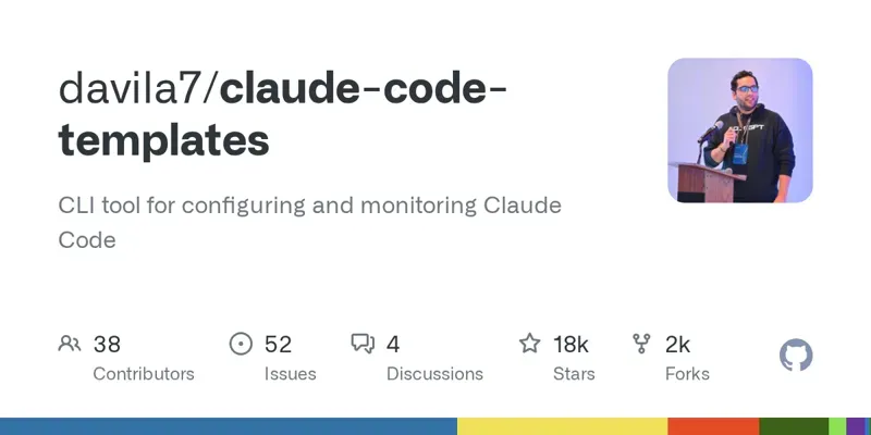 Claude Code Templates: готовые конфигурации и инструменты для Anthropic's Claude Code