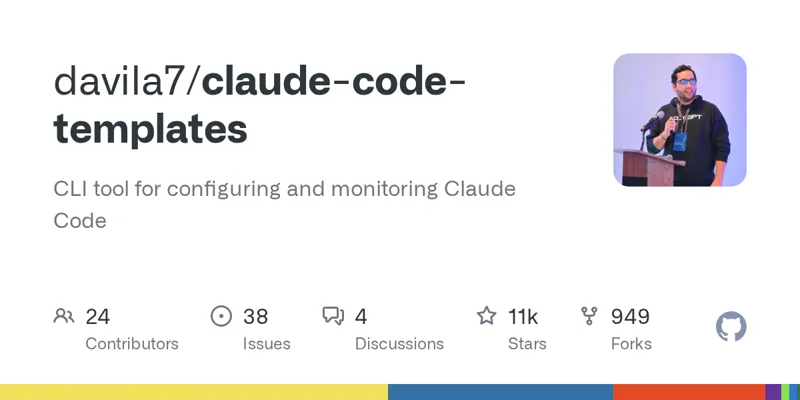 Claude Code Templates: готовые конфигурации и инструменты для Anthropic's Claude Code