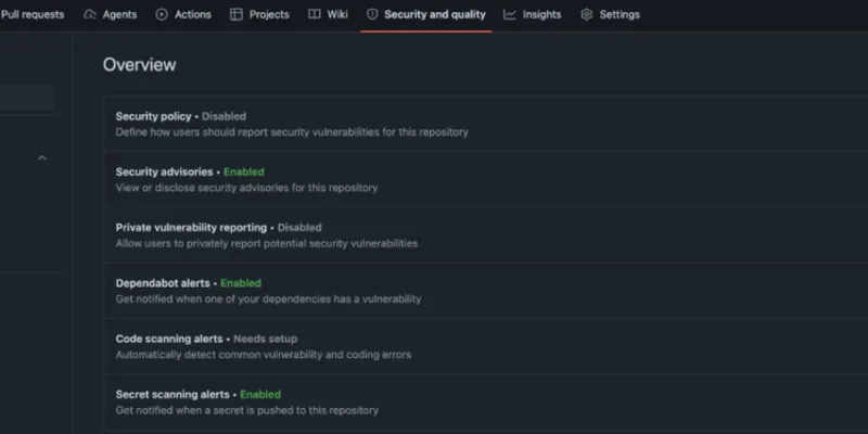 GitHub security settings для maintainer: что включить в open-source репозитории