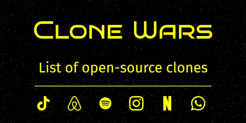 Clone Wars: более 100 открытых реплик популярных сайтов и приложений
