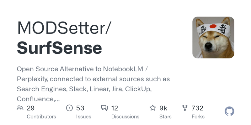 SurfSense: настраиваемый ИИ-агент для исследований с интеграцией личной базы знаний