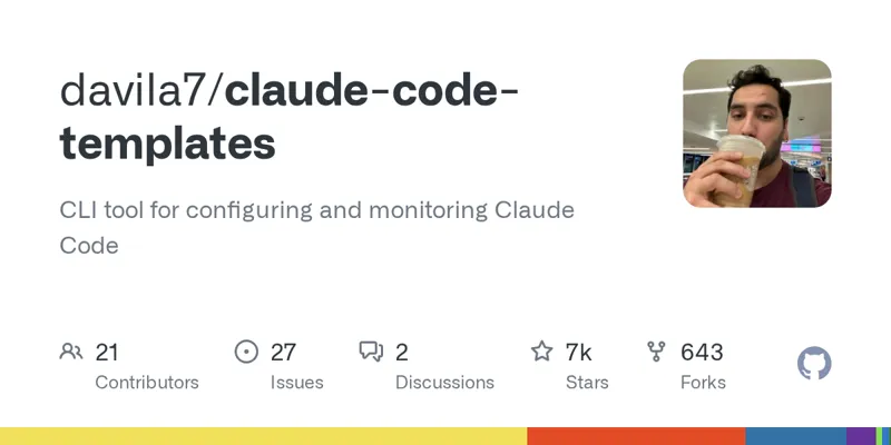 Claude Code Templates: готовые конфигурации и инструменты для Anthropic's Claude Code